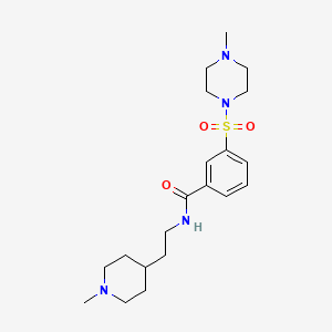 3-[(4-methyl-1-piperazinyl)sulfonyl]-N-[2-(1-methyl-4-piperidinyl)ethyl]benzamide