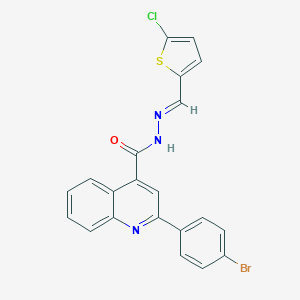 molecular formula C21H13BrClN3OS B445771 2-(4-bromophenyl)-N'-[(5-chloro-2-thienyl)methylene]-4-quinolinecarbohydrazide 