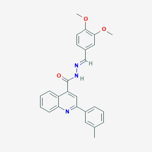 molecular formula C26H23N3O3 B445772 N'-(3,4-dimethoxybenzylidene)-2-(3-methylphenyl)-4-quinolinecarbohydrazide 