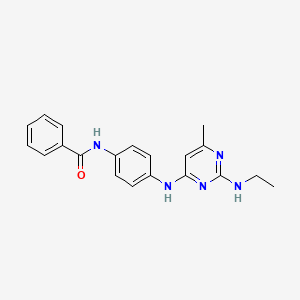 N-(4-{[2-(ethylamino)-6-methyl-4-pyrimidinyl]amino}phenyl)benzamide