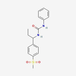 N-{1-[4-(methylsulfonyl)phenyl]propyl}-N'-phenylurea