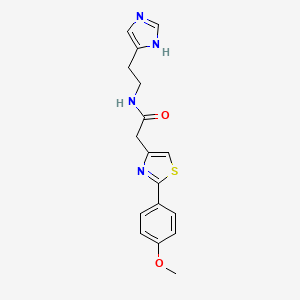 N-[2-(1H-imidazol-4-yl)ethyl]-2-[2-(4-methoxyphenyl)-1,3-thiazol-4-yl]acetamide