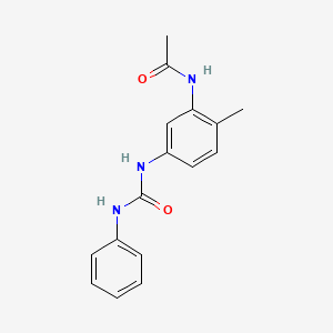 molecular formula C16H17N3O2 B4457762 N-{5-[(anilinocarbonyl)amino]-2-methylphenyl}acetamide 