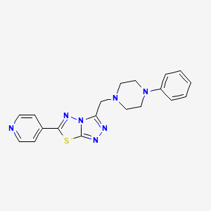 3-[(4-phenyl-1-piperazinyl)methyl]-6-(4-pyridinyl)[1,2,4]triazolo[3,4-b][1,3,4]thiadiazole