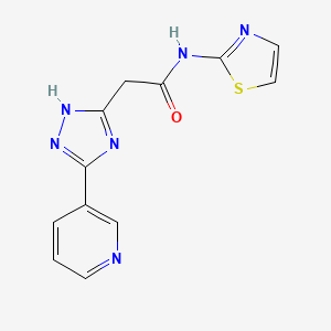 2-[3-(3-pyridinyl)-1H-1,2,4-triazol-5-yl]-N-1,3-thiazol-2-ylacetamide