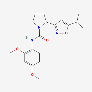 N-(2,4-dimethoxyphenyl)-2-(5-isopropyl-3-isoxazolyl)-1-pyrrolidinecarboxamide