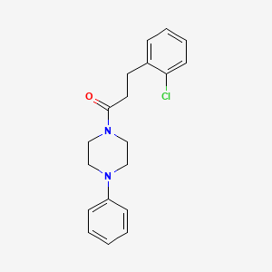 molecular formula C19H21ClN2O B4457795 1-[3-(2-chlorophenyl)propanoyl]-4-phenylpiperazine 