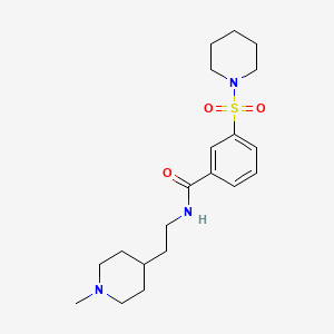 N-[2-(1-methyl-4-piperidinyl)ethyl]-3-(1-piperidinylsulfonyl)benzamide