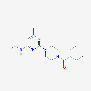 N-ethyl-2-[4-(2-ethylbutanoyl)-1-piperazinyl]-6-methyl-4-pyrimidinamine