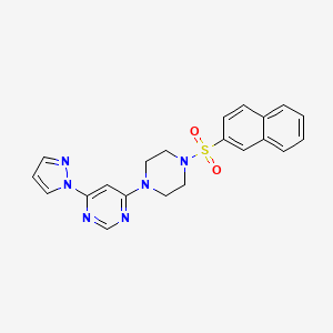 4-[4-(2-naphthylsulfonyl)-1-piperazinyl]-6-(1H-pyrazol-1-yl)pyrimidine