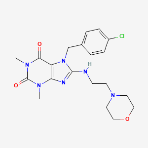 7-(4-chlorobenzyl)-1,3-dimethyl-8-{[2-(4-morpholinyl)ethyl]amino}-3,7-dihydro-1H-purine-2,6-dione