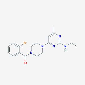 4-[4-(2-bromobenzoyl)-1-piperazinyl]-N-ethyl-6-methyl-2-pyrimidinamine