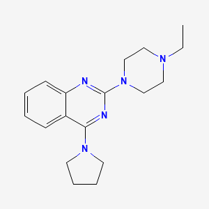 molecular formula C18H25N5 B4457851 2-(4-ethyl-1-piperazinyl)-4-(1-pyrrolidinyl)quinazoline 