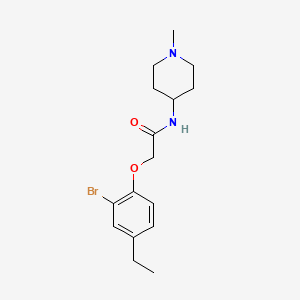 molecular formula C16H23BrN2O2 B4457859 2-(2-bromo-4-ethylphenoxy)-N-(1-methyl-4-piperidinyl)acetamide 