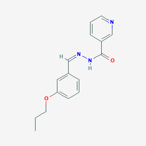 molecular formula C16H17N3O2 B445786 N'-(3-propoxybenzylidene)nicotinohydrazide 