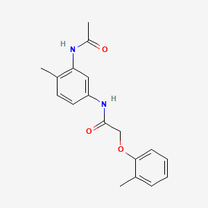 molecular formula C18H20N2O3 B4457870 N-[3-(acetylamino)-4-methylphenyl]-2-(2-methylphenoxy)acetamide 