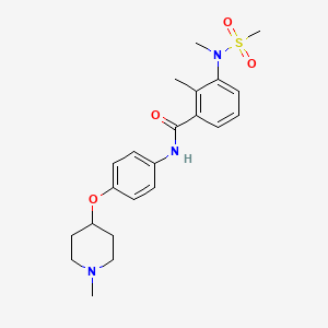 2-methyl-3-[methyl(methylsulfonyl)amino]-N-{4-[(1-methyl-4-piperidinyl)oxy]phenyl}benzamide