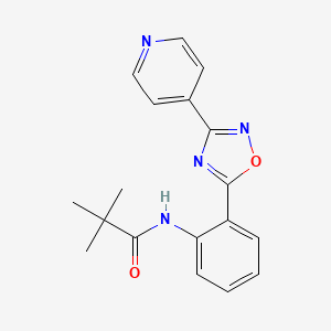 molecular formula C18H18N4O2 B4457904 2,2-dimethyl-N-{2-[3-(4-pyridinyl)-1,2,4-oxadiazol-5-yl]phenyl}propanamide 