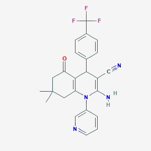 2-AMINO-7,7-DIMETHYL-5-OXO-1-(3-PYRIDYL)-4-[4-(TRIFLUOROMETHYL)PHENYL]-1,4,5,6,7,8-HEXAHYDRO-3-QUINOLINECARBONITRILE