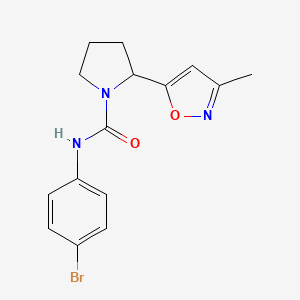 N-(4-bromophenyl)-2-(3-methyl-5-isoxazolyl)-1-pyrrolidinecarboxamide