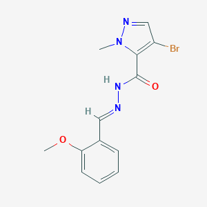 molecular formula C13H13BrN4O2 B445792 4-bromo-N'-(2-methoxybenzylidene)-1-methyl-1H-pyrazole-5-carbohydrazide 