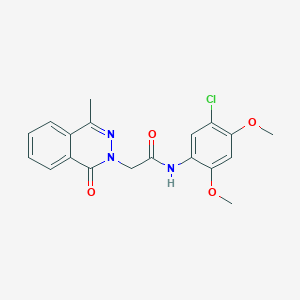 molecular formula C19H18ClN3O4 B4457921 N-(5-chloro-2,4-dimethoxyphenyl)-2-(4-methyl-1-oxo-2(1H)-phthalazinyl)acetamide 