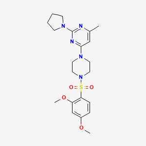 4-{4-[(2,4-dimethoxyphenyl)sulfonyl]-1-piperazinyl}-6-methyl-2-(1-pyrrolidinyl)pyrimidine