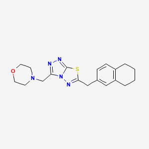 molecular formula C19H23N5OS B4457925 3-(4-morpholinylmethyl)-6-(5,6,7,8-tetrahydro-2-naphthalenylmethyl)[1,2,4]triazolo[3,4-b][1,3,4]thiadiazole 