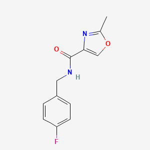 molecular formula C12H11FN2O2 B4457938 N-(4-fluorobenzyl)-2-methyl-1,3-oxazole-4-carboxamide 