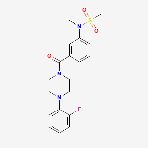 N-(3-{[4-(2-fluorophenyl)-1-piperazinyl]carbonyl}phenyl)-N-methylmethanesulfonamide