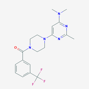 N,N,2-trimethyl-6-{4-[3-(trifluoromethyl)benzoyl]-1-piperazinyl}-4-pyrimidinamine