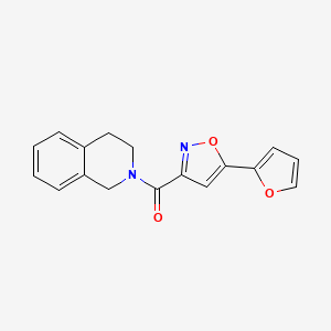 molecular formula C17H14N2O3 B4457975 2-{[5-(2-furyl)-3-isoxazolyl]carbonyl}-1,2,3,4-tetrahydroisoquinoline 