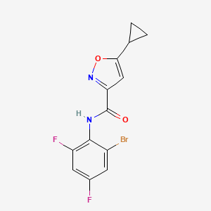 molecular formula C13H9BrF2N2O2 B4457988 N-(2-bromo-4,6-difluorophenyl)-5-cyclopropyl-3-isoxazolecarboxamide 