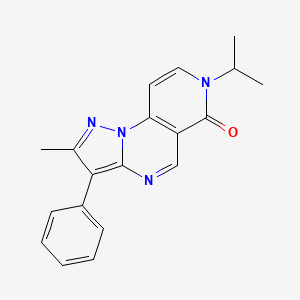 molecular formula C19H18N4O B4457998 7-isopropyl-2-methyl-3-phenylpyrazolo[1,5-a]pyrido[3,4-e]pyrimidin-6(7H)-one 