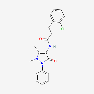 3-(2-chlorophenyl)-N-(1,5-dimethyl-3-oxo-2-phenyl-2,3-dihydro-1H-pyrazol-4-yl)propanamide