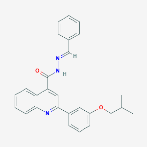 molecular formula C27H25N3O2 B445803 N'-benzylidene-2-(3-isobutoxyphenyl)-4-quinolinecarbohydrazide 