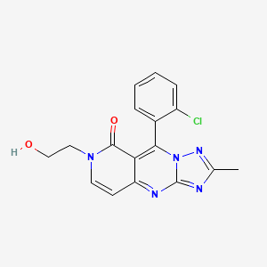 molecular formula C17H14ClN5O2 B4458035 9-(2-chlorophenyl)-7-(2-hydroxyethyl)-2-methylpyrido[4,3-d][1,2,4]triazolo[1,5-a]pyrimidin-8(7H)-one 