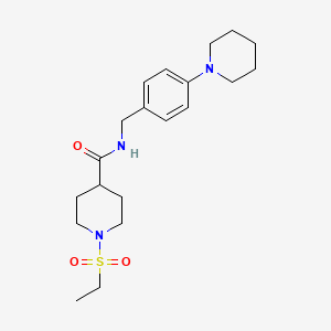 molecular formula C20H31N3O3S B4458037 1-(ethylsulfonyl)-N-[4-(1-piperidinyl)benzyl]-4-piperidinecarboxamide 