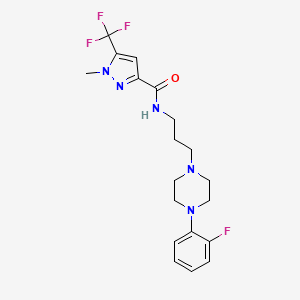 N-{3-[4-(2-fluorophenyl)-1-piperazinyl]propyl}-1-methyl-5-(trifluoromethyl)-1H-pyrazole-3-carboxamide