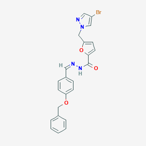 N'-[4-(benzyloxy)benzylidene]-5-[(4-bromo-1H-pyrazol-1-yl)methyl]-2-furohydrazide