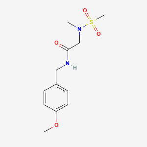 molecular formula C12H18N2O4S B4458052 N~1~-(4-methoxybenzyl)-N~2~-methyl-N~2~-(methylsulfonyl)glycinamide 