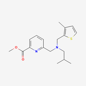 molecular formula C18H24N2O2S B4458081 methyl 6-({isobutyl[(3-methyl-2-thienyl)methyl]amino}methyl)pyridine-2-carboxylate 