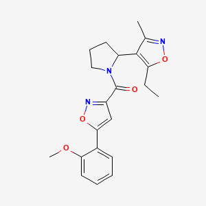 5-ethyl-4-(1-{[5-(2-methoxyphenyl)-3-isoxazolyl]carbonyl}-2-pyrrolidinyl)-3-methylisoxazole