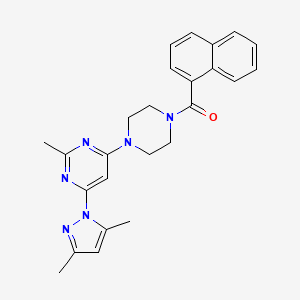 4-(3,5-dimethyl-1H-pyrazol-1-yl)-2-methyl-6-[4-(1-naphthoyl)-1-piperazinyl]pyrimidine