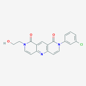 molecular formula C19H14ClN3O3 B4458118 2-(3-chlorophenyl)-8-(2-hydroxyethyl)pyrido[4,3-b]-1,6-naphthyridine-1,9(2H,8H)-dione 