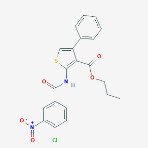 Propyl 2-({4-chloro-3-nitrobenzoyl}amino)-4-phenyl-3-thiophenecarboxylate