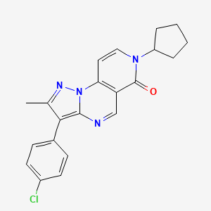 3-(4-chlorophenyl)-7-cyclopentyl-2-methylpyrazolo[1,5-a]pyrido[3,4-e]pyrimidin-6(7H)-one