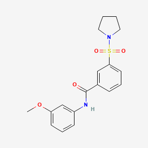 N-(3-methoxyphenyl)-3-(1-pyrrolidinylsulfonyl)benzamide