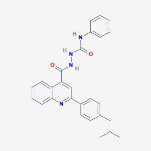 2-{[2-(4-isobutylphenyl)-4-quinolinyl]carbonyl}-N-phenylhydrazinecarboxamide