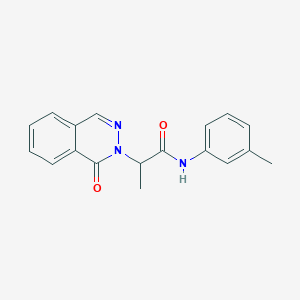 molecular formula C18H17N3O2 B4458187 N-(3-methylphenyl)-2-(1-oxo-2(1H)-phthalazinyl)propanamide 